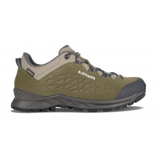 Lowa Hiking-Travel Shoes Explorer Low GTX (Suede, Waterproof) Olive Green/Grey Men